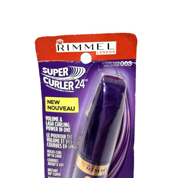 Rimmel London Super Curler Mascara 009 Extreme Black Volume & Curling Wand, NEW - Picture 3 of 5